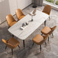 Scandinavian 1/2/5/7 Pieces Furniture Rectangle Stone Dining Table Set for Home