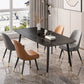 Scandinavian 1/2/5/7 Pieces Furniture Rectangle Stone Dining Table Set for Home