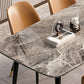 Scandinavian 1/2/5/7 Pieces Furniture Rectangle Stone Dining Table Set for Home