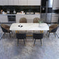 Modern 1/2/5/6/7 Pieces Dining Set Rectangle Stone Dining Table Set for Home Clearhalo 'Dining Room Sets' 'Dining Tables & Seating' 'dining_room_set' 'furn' 'furn_dining_room_set' 'Furniture' 'Kitchen & Dining Furniture' 6464125