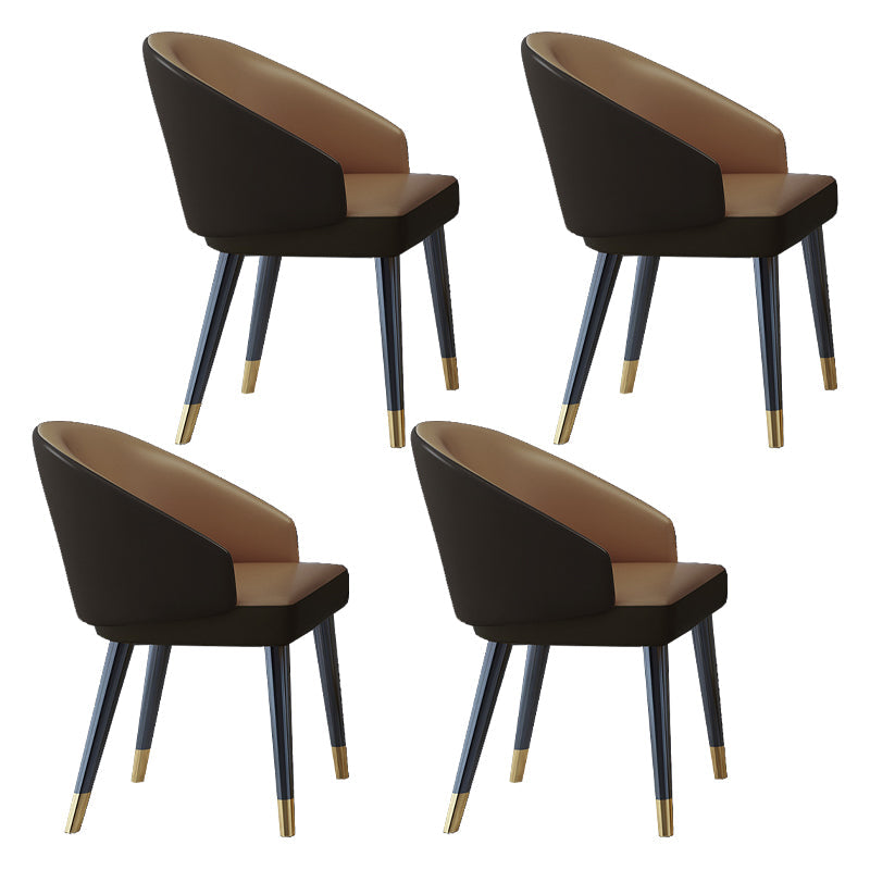 Modern 1/2/5/6/7 Pieces Dining Set Rectangle Stone Dining Table Set for Home 4 Brown Chairs Clearhalo 'Dining Room Sets' 'Dining Tables & Seating' 'dining_room_set' 'furn' 'furn_dining_room_set' 'Furniture' 'Kitchen & Dining Furniture' 6464126