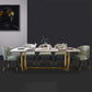 Modern 1/2/5/6/7 Pieces Dining Set Rectangle Stone Dining Table Set for Home Clearhalo 'Dining Room Sets' 'Dining Tables & Seating' 'dining_room_set' 'furn' 'furn_dining_room_set' 'Furniture' 'Kitchen & Dining Furniture' 6464132