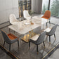 Minimalist 1/2/6/7 Pieces Furniture Stone Rectangle Dining Chairs Set for Home 7 Pieces: Table, 6 Chairs Clearhalo 'Dining Room Sets' 'Dining Tables & Seating' 'dining_room_set' 'furn' 'furn_dining_room_set' 'Furniture' 'Kitchen & Dining Furniture' 6464158