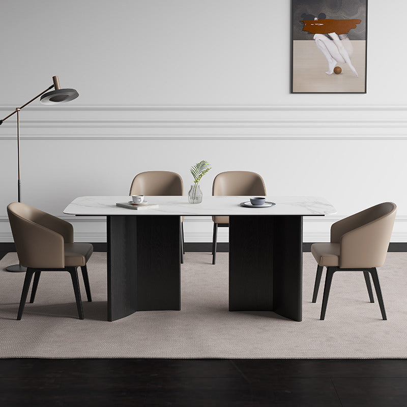 1/2/2/5/7 Pièces meubles Recchettes de restauration Recangle RECTANGE Ensemble en blanc