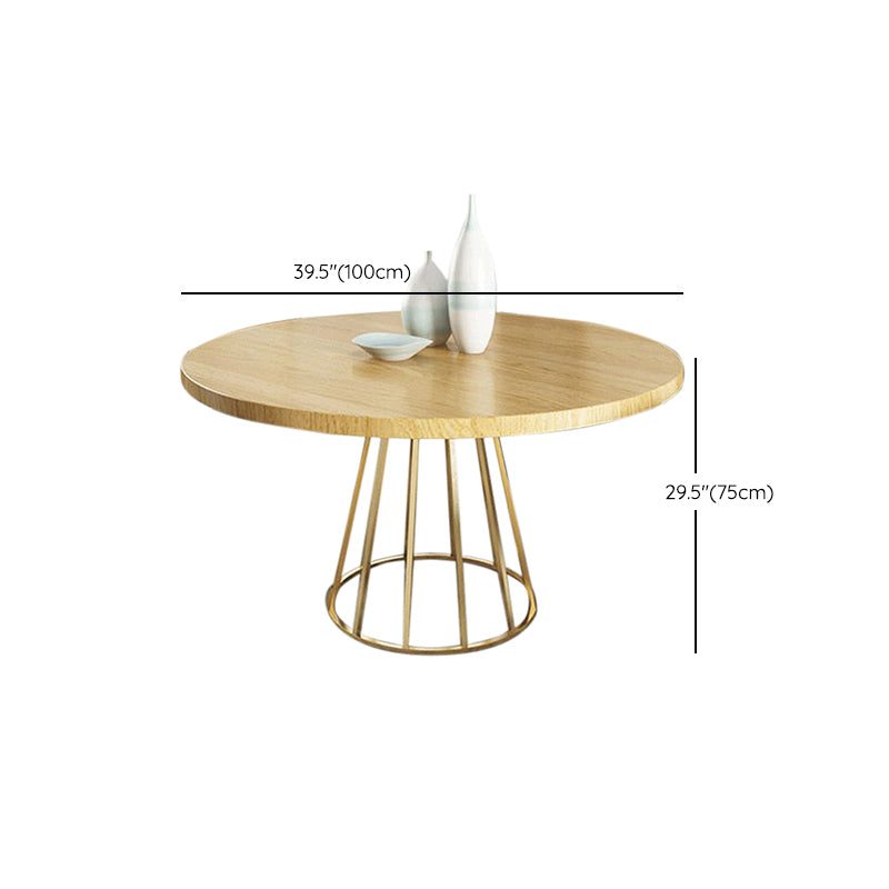 Contemporaneo 1/2/5/7 pezzi mobili rotondi tavolo da pranzo in legno massiccio impostata in marrone