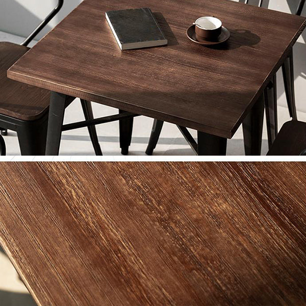 Industriel 1/2/5 pièces meubles en bois massif en bois ensemble en marron