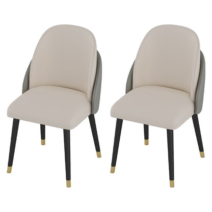 Contemporary 1/2/5/7 Pieces Furniture Stone Rectangle Dining Chairs Set for Home 2 Beige Chairs Clearhalo 'Dining Room Sets' 'Dining Tables & Seating' 'dining_room_set' 'furn' 'furn_dining_room_set' 'Furniture' 'Kitchen & Dining Furniture' 6464232