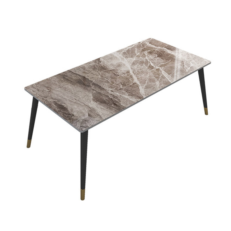 Contemporary 1/2/5/7 Pieces Furniture Stone Rectangle Dining Chairs Set for Home Grey 71"L x 35"W Clearhalo 'Dining Room Sets' 'Dining Tables & Seating' 'dining_room_set' 'furn' 'furn_dining_room_set' 'Furniture' 'Kitchen & Dining Furniture' 6464236