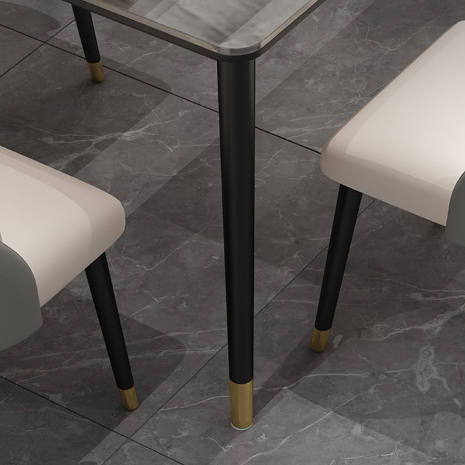 Contemporary 1/2/5/7 Pieces Furniture Stone Rectangle Dining Chairs Set for Home Clearhalo 'Dining Room Sets' 'Dining Tables & Seating' 'dining_room_set' 'furn' 'furn_dining_room_set' 'Furniture' 'Kitchen & Dining Furniture' 6464239