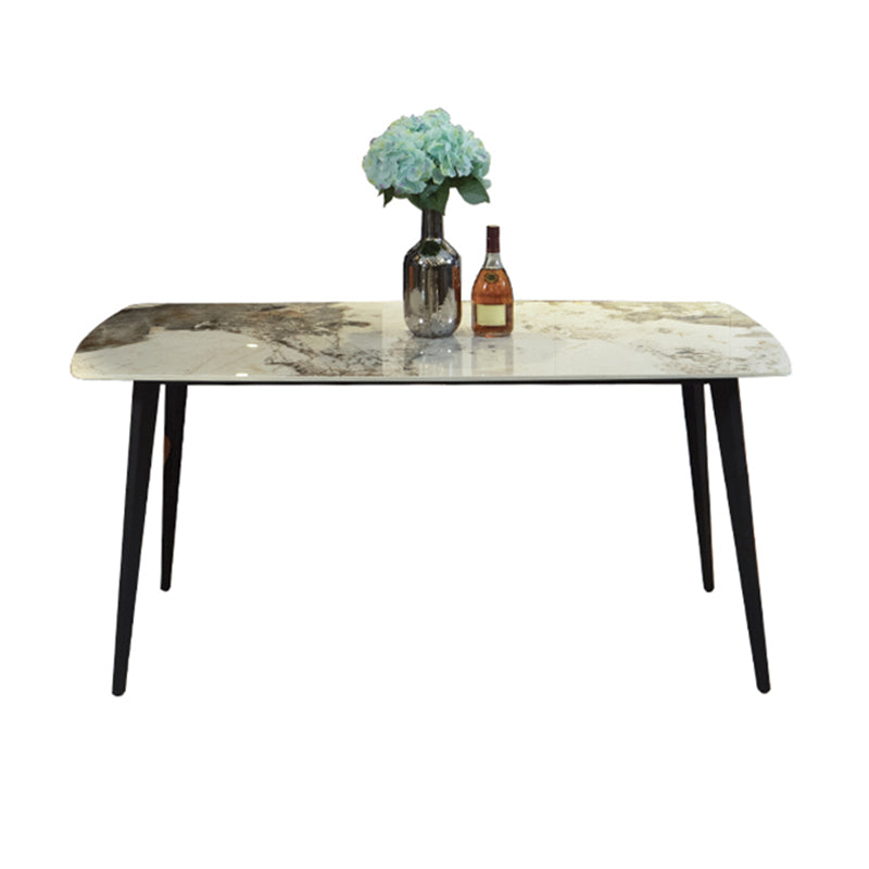 Ensemble de restauration en pierre contemporaine 1/2/5/7 pièces Table à manger avec des chaises arrière solides