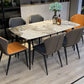 Ensemble de restauration en pierre contemporaine 1/2/5/7 pièces Table à manger avec des chaises arrière solides