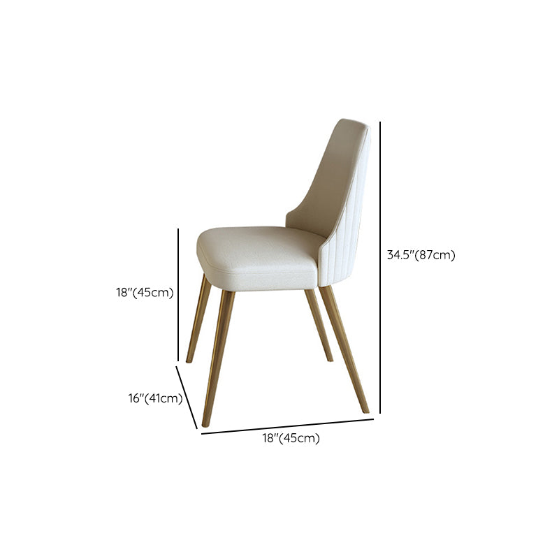 White Glam Dinette Set for Dining Room 1/4/5/7 Pieces Stone Top Dining Table Set Clearhalo 'Dining Room Sets' 'Dining Tables & Seating' 'dining_room_set' 'furn' 'furn_dining_room_set' 'Furniture' 'Kitchen & Dining Furniture' 6464321