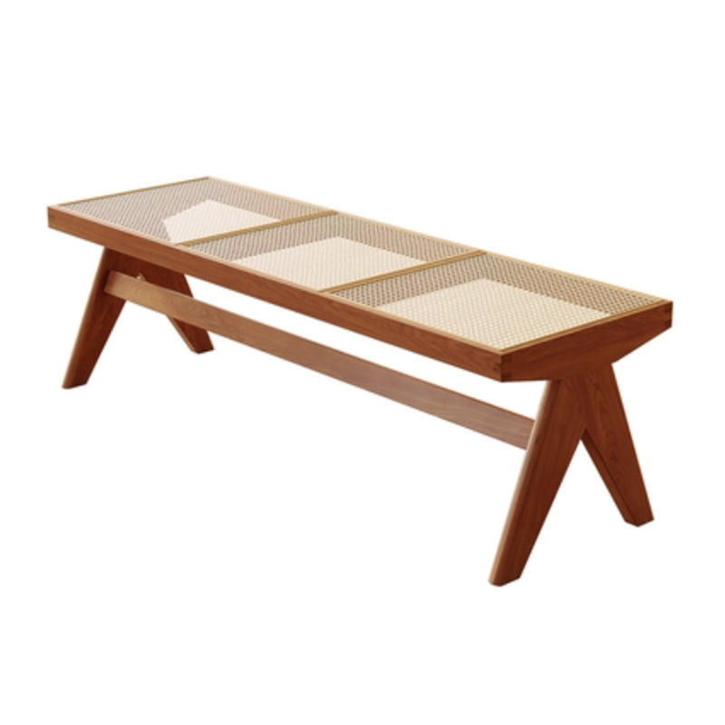 Solid Wood Dining Table Set with Acrylic Base 1/2/4/5 Pieces Dinette Set for Kitchen Bench 55"L x 12"W Clearhalo 'Dining Room Sets' 'Dining Tables & Seating' 'dining_room_set' 'furn' 'furn_dining_room_set' 'Furniture' 'Kitchen & Dining Furniture' 6464333
