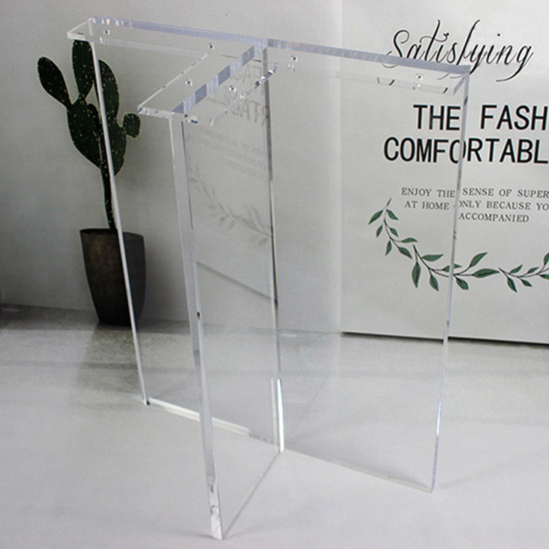 Solid Wood Dining Table Set with Acrylic Base 1/2/4/5 Pieces Dinette Set for Kitchen Clearhalo 'Dining Room Sets' 'Dining Tables & Seating' 'dining_room_set' 'furn' 'furn_dining_room_set' 'Furniture' 'Kitchen & Dining Furniture' 6464336