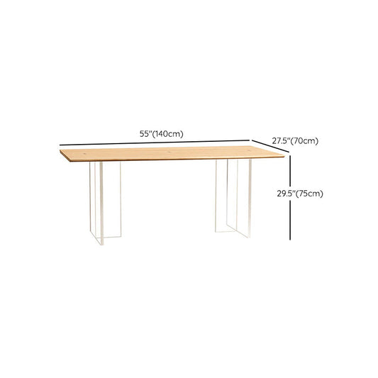 Solid Wood Dining Table Set with Acrylic Base 1/2/4/5 Pieces Dinette Set for Kitchen Clearhalo 'Dining Room Sets' 'Dining Tables & Seating' 'dining_room_set' 'furn' 'furn_dining_room_set' 'Furniture' 'Kitchen & Dining Furniture' 6464337