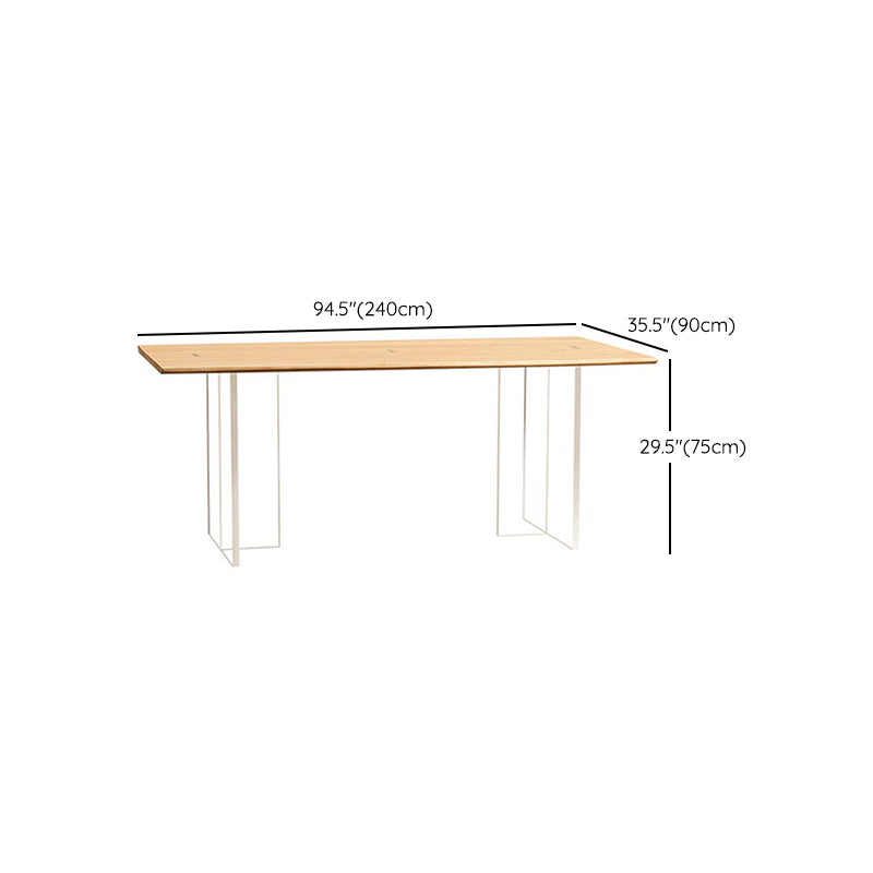 Solid Wood Dining Table Set with Acrylic Base 1/2/4/5 Pieces Dinette Set for Kitchen Clearhalo 'Dining Room Sets' 'Dining Tables & Seating' 'dining_room_set' 'furn' 'furn_dining_room_set' 'Furniture' 'Kitchen & Dining Furniture' 6464343