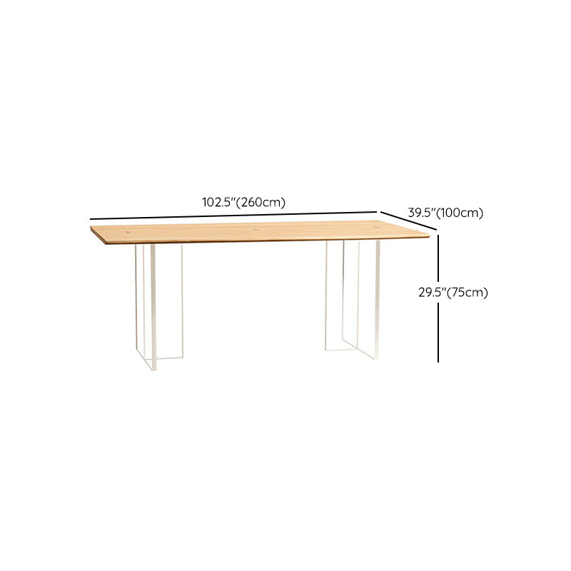 Solid Wood Dining Table Set with Acrylic Base 1/2/4/5 Pieces Dinette Set for Kitchen Clearhalo 'Dining Room Sets' 'Dining Tables & Seating' 'dining_room_set' 'furn' 'furn_dining_room_set' 'Furniture' 'Kitchen & Dining Furniture' 6464344