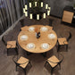 Contemporary 1/4/5/7 Pieces Furniture Round Solid Wood Dining Table Set in Brown Clearhalo 'Dining Room Sets' 'Dining Tables & Seating' 'dining_room_set' 'furn' 'furn_dining_room_set' 'Furniture' 'Kitchen & Dining Furniture' 6464347