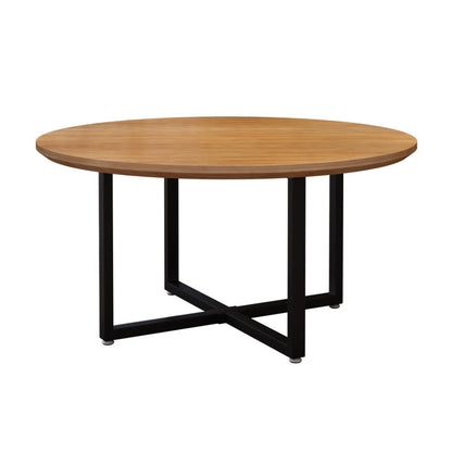 Contemporary 1/4/5/7 Pieces Furniture Round Solid Wood Dining Table Set in Brown Clearhalo 'Dining Room Sets' 'Dining Tables & Seating' 'dining_room_set' 'furn' 'furn_dining_room_set' 'Furniture' 'Kitchen & Dining Furniture' 6464355