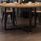 Contemporary 1/4/5/7 Pieces Furniture Round Solid Wood Dining Table Set in Brown Clearhalo 'Dining Room Sets' 'Dining Tables & Seating' 'dining_room_set' 'furn' 'furn_dining_room_set' 'Furniture' 'Kitchen & Dining Furniture' 6464358