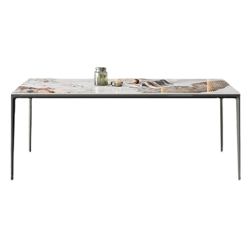 Modern Stone Dining Table Set 1/2/3/5/7 Pieces Dining Set with Solid Back Chairs