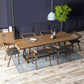 Brown Wood Dining Set with Wooden Chairs 1/2/5/7 Pieces Dinette Set for Home