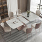 Glam Style Rectangle Stone Table Set 1/4/5/6/7 Pieces Dining Set for Home Use