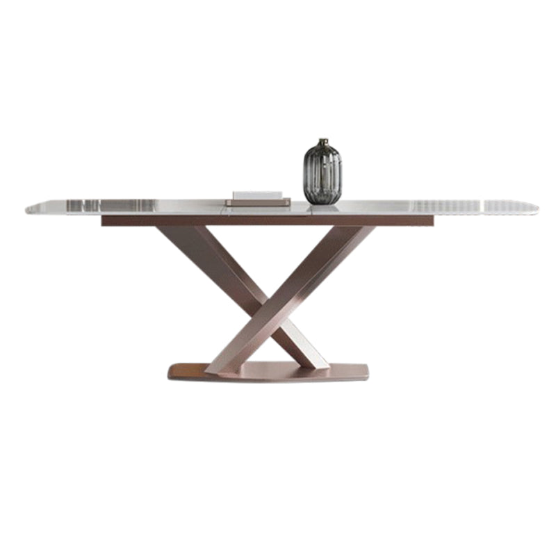 Glam Style Rectangle Stone Table Set 1/4/5/6/7 Pieces Dining Set for Home Use