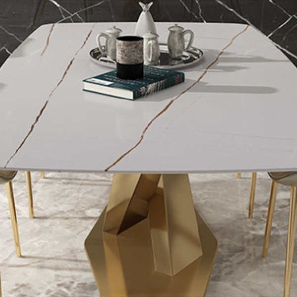 Glam Style Rectangle Table Set 1/4/5/6 Pieces Dining Set for Home Use Clearhalo 'Dining Room Sets' 'Dining Tables & Seating' 'dining_room_set' 'furn' 'furn_dining_room_set' 'Furniture' 'Kitchen & Dining Furniture' 6464518