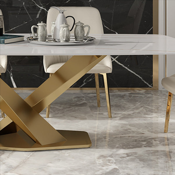 Glam Style Rectangle Table Set 1/4/5/6 Pieces Dining Set for Home Use Clearhalo 'Dining Room Sets' 'Dining Tables & Seating' 'dining_room_set' 'furn' 'furn_dining_room_set' 'Furniture' 'Kitchen & Dining Furniture' 6464520