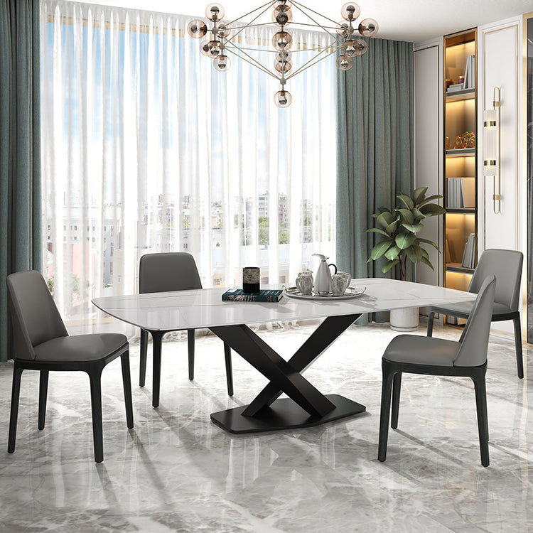 Glam Style Rectangle Table Set 1/4/5/6 Pieces Dining Set for Home Use Clearhalo 'Dining Room Sets' 'Dining Tables & Seating' 'dining_room_set' 'furn' 'furn_dining_room_set' 'Furniture' 'Kitchen & Dining Furniture' 6464521