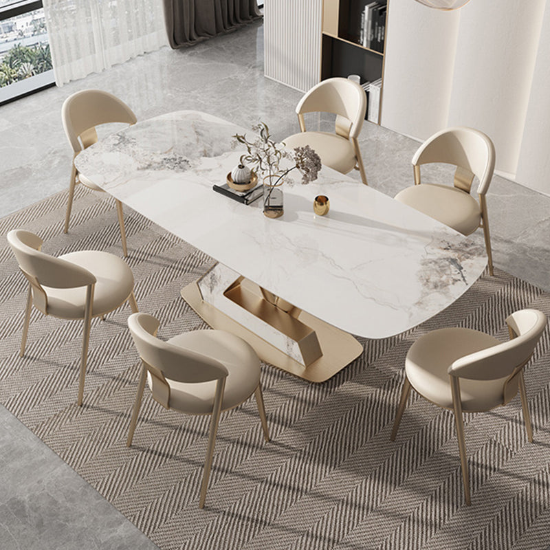 Set da tavolo rettangolo in stile glam 1/4/5/7/9 pezzi set da pranzo per uso domestico