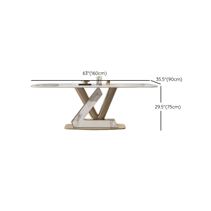 Set da tavolo rettangolo in stile glam 1/4/5/7/9 pezzi set da pranzo per uso domestico