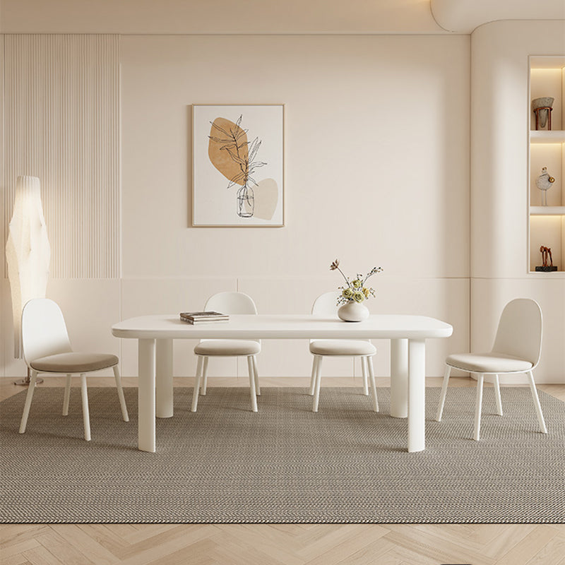 モダンなダイニングセット1/3/5 PCS布張りの椅子付きの焼結石ダイニングテーブル