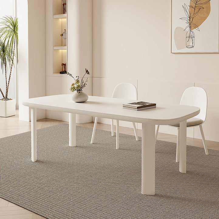 モダンなダイニングセット1/3/5 PCS布張りの椅子付きの焼結石ダイニングテーブル