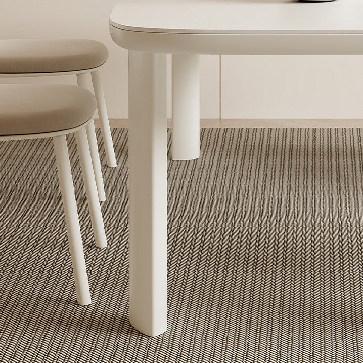 モダンなダイニングセット1/3/5 PCS布張りの椅子付きの焼結石ダイニングテーブル