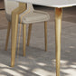 Glam Dining Table Set 1/5/7 Pcs Sintered Stone and Metal Dining Table with Armless Chairs Clearhalo 'Dining Room Sets' 'Dining Tables & Seating' 'dining_room_set' 'furn' 'furn_dining_room_set' 'Furniture' 'Kitchen & Dining Furniture' 6464584
