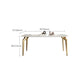 Glam Dining Table Set 1/5/7 Pcs Sintered Stone and Metal Dining Table with Armless Chairs Clearhalo 'Dining Room Sets' 'Dining Tables & Seating' 'dining_room_set' 'furn' 'furn_dining_room_set' 'Furniture' 'Kitchen & Dining Furniture' 6464594
