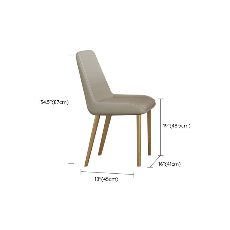 Glam Dining Table Set 1/5/7 Pcs Sintered Stone and Metal Dining Table with Armless Chairs Clearhalo 'Dining Room Sets' 'Dining Tables & Seating' 'dining_room_set' 'furn' 'furn_dining_room_set' 'Furniture' 'Kitchen & Dining Furniture' 6464597