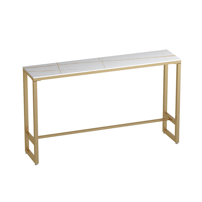 Glam 1/3 Pieces Bar Table Set Rectangle Stone Counter Table with Stools for Milk Tea Shop Clearhalo 'Bar Furniture' 'furn' 'furn_home_bar_bar_sets' 'Furniture' 'Home Bars & Bar Sets' 'home_bar_bar_sets' 'Kitchen & Dining Furniture' 6464605