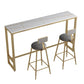 Glam 1/3 Pieces Bar Table Set Rectangle Stone Counter Table with Stools for Milk Tea Shop Clearhalo 'Bar Furniture' 'furn' 'furn_home_bar_bar_sets' 'Furniture' 'Home Bars & Bar Sets' 'home_bar_bar_sets' 'Kitchen & Dining Furniture' 6464610