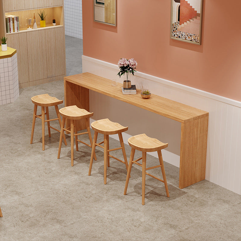 1/5/9 Pieces Table and Stool Set Modern Solid Wood Pub Table Set 5 Pieces: Table, 4 Stools Clearhalo 'Bar Furniture' 'furn' 'furn_home_bar_bar_sets' 'Furniture' 'Home Bars & Bar Sets' 'home_bar_bar_sets' 'Kitchen & Dining Furniture' 6464617
