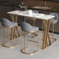 Rechthoekige barkruk en tafel Glam 1/5-delige pub-eetset