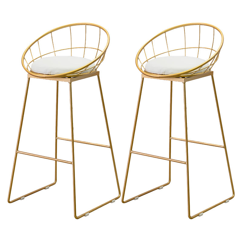 Contemporary Table and Stool Set 1/2/3/5 Pieces Pub Dining Set Gold 30"H Stools (Set of 2) Clearhalo 'Bar Furniture' 'furn' 'furn_home_bar_bar_sets' 'Furniture' 'Home Bars & Bar Sets' 'home_bar_bar_sets' 'Kitchen & Dining Furniture' 6464655