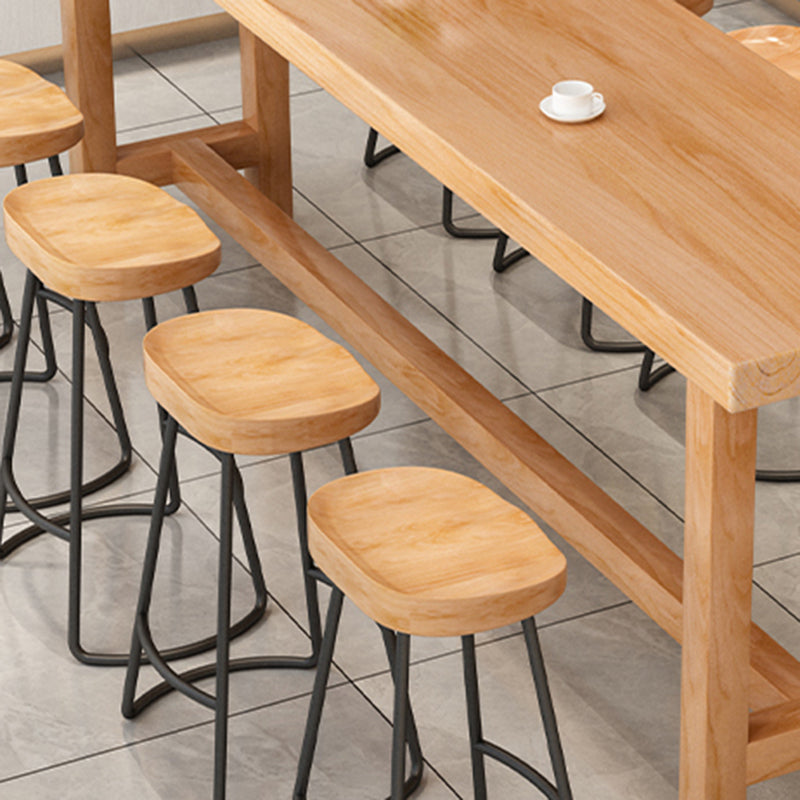 Ensemble de Table de Bar marron moderne, 1/6/11 pièces, ensemble de Bar en bois massif pour l'intérieur