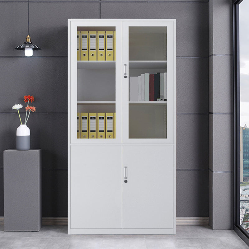 Classical Vertical File Cabinet Metal Filing Cabinet with Storage Shelves Grey Clearhalo 'Filing Cabinets' 'filling_cabinets' 'furn' 'furn_filling_cabinets' 'Furniture' 'Office Furniture' 6466812
