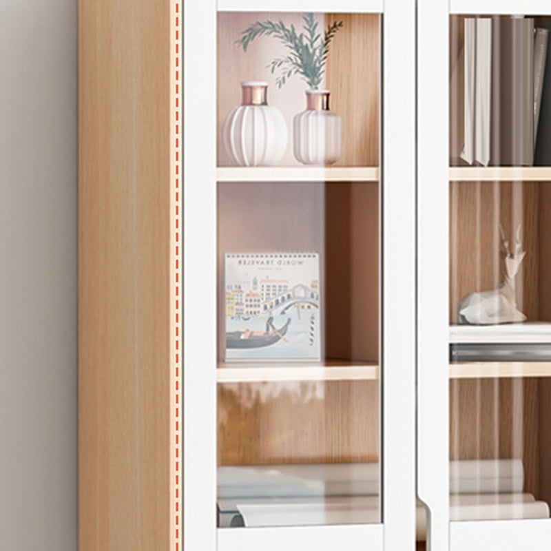 Contemporary Filing Cabinet Storage Shelves Glass Detail Wood File Cabinet Clearhalo 'Filing Cabinets' 'filling_cabinets' 'furn' 'furn_filling_cabinets' 'Furniture' 'Office Furniture' 6466854