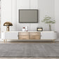 Contemporary Enclosed Storage TV Console Stone TV Stand Console with Legs 87"L x 16"W x 20.5"H Clearhalo 'furn' 'furn_tv_stands_entertainment_centers' 'Furniture' 'Living Room Furniture' 'TV Stands & Entertainment Centers' 'TV Stands & Media Storage Furniture' 'tv_stands_entertainment_centers' 6468494