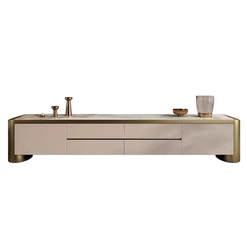 Contemporary Enclosed Storage TV Console Stone TV Stand Console for Living Room Clearhalo 'furn' 'furn_tv_stands_entertainment_centers' 'Furniture' 'Living Room Furniture' 'TV Stands & Entertainment Centers' 'TV Stands & Media Storage Furniture' 'tv_stands_entertainment_centers' 6468530