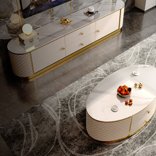 Console TV con console multimediale di archiviazione chiusa con cassetti